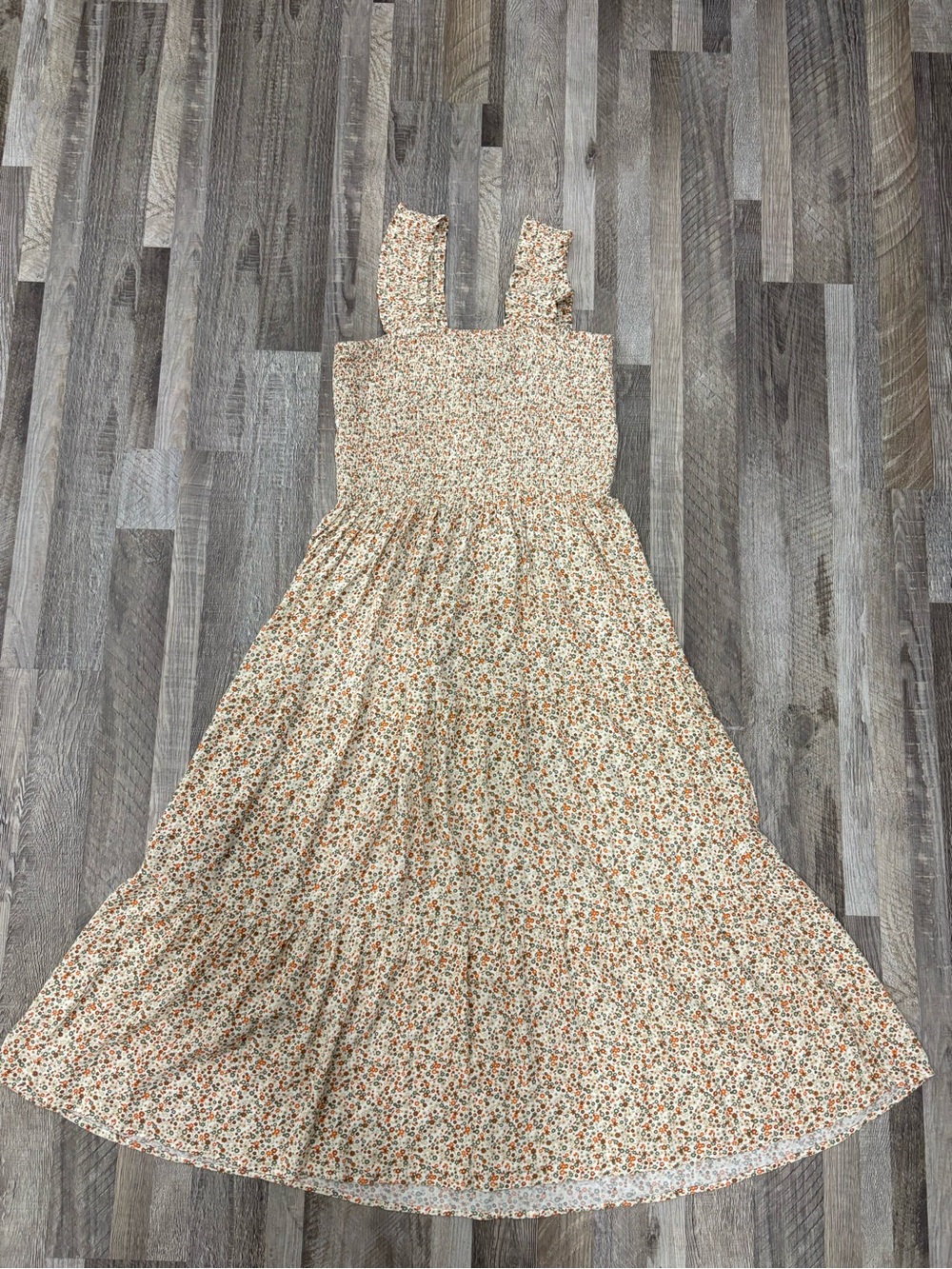 Aerie Smocked Ditzy Floral Midi Dress Small - Picture 4 of 5